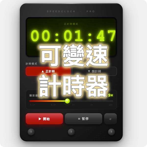 可變速計時器-時間慢下來－時間快轉