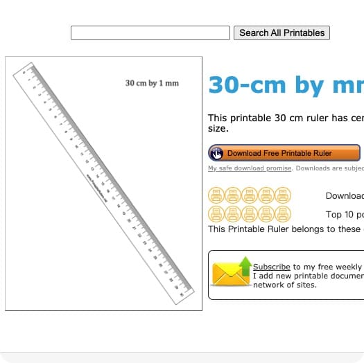 工具下載:螢幕量尺+用A4列印出一把尺